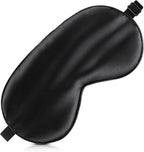 Sleep Mask Silk Eye Mask for Men Sleeping Mask, Adjustable Elastic Strap for Night Shading Sleep Mask, Soft and Comfortable for Both Men and Women(Black)