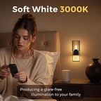 L LOHAS LED Night Light, 2 Pack Night Lights Plug into Wall, 3000K Warm White, Farmhouse Plug in Light with Dusk to Dawn Sensor, for Bedroom, Bathroom, Kitchen, Hallway