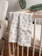 meowcards Muslin Swaddle Blankets for Baby, Unisex Baby Boys Girls Essentials, Large 47 x 47 inches, Boho Receiving Blankets Newborn Registry Must Haves (Dusty Rose-Flower-A, Printed)