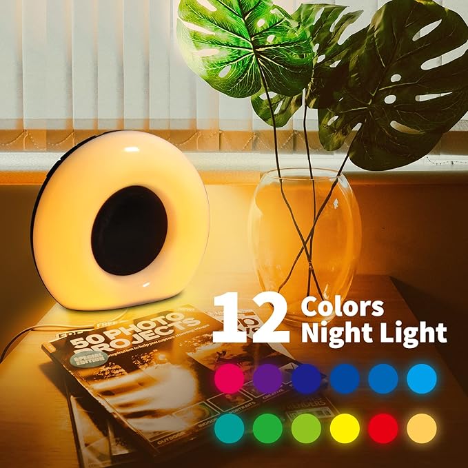 DailyBody Sound Machine White Noise Machine with 30 Soothing Sounds 12 Colors Night Light 36 Levels Volume 5 Timers & Memory Function Effectively Blocks Noise Ideal Sleep Machine for Baby Kids Adults