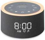 Dreamegg D1+ Sound Machine & Alarm Clock - Sound Machine for Sleep, White Noise Machine with 29 Soothing Sounds, Night Light, 0-100% Dimmable, White Noise Alarm Clock for Bedrooms Adults Baby, Black