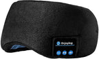 Sleep Headphones Bluetooth Eye Mask, Joseche Wireless Bluetooth 5.2 Headphones Music Travel Sleeping Headphones Handsfree Sleeping Mask with Built-in Speakers Microphone Washable