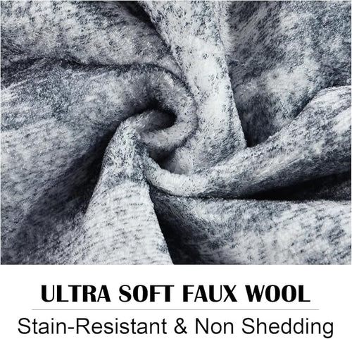 Area Rug 8x10 Washable Rugs Modern Abstract Area Rug Soft Non-Slip Non-Shedding Faux Wool Stain Resistant Floor Carpets for Living Room Bedroom Dining Room Kids Room Home Office (Grey and Black)