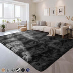 10x14 Area Rug Fluffy Shaggy - Ultra Soft Faux Fur Non-Slip Machine Washable Carpet for Bedroom, Living Room, Nursery & Dorm Cozy Home Decor