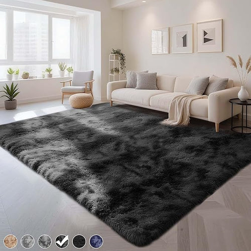 10x14 Area Rug Fluffy Shaggy - Ultra Soft Faux Fur Non-Slip Machine Washable Carpet for Bedroom, Living Room, Nursery & Dorm Cozy Home Decor