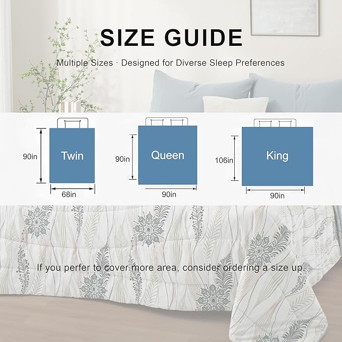 Cooling Comforter Queen Size, Cooling Blankets for Hot Sleepers, Breathable Lightweight Cold Blanket, Ultra Soft Thin Summer Bedding (Green, Queen)