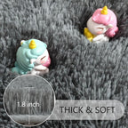 Noahas Fluffy 4x6 Area Rugs for Bedroom Living Room,Fuzzy Grey Thick Shag Throw Floor Carpet,Soft Shaggy Bedside Non-Slip Plush Dorm Nursery Kids Rug