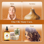 Siva Turmeric Essential Oil - 4 Fl Oz – 100% Natural Turmeric Oil - for Diffuser, Face, Skin Care, Aromatherapy, Hair Care, Scalp and Body Massage - with Dropper