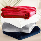 DREAMNINE Extra Soft Fuzzy Fleece Throw Blanket for Couch Sofa Chair 50" x 60", Decorative Solid Lightweight Fluffy Velvet Blankets,Cozy Accent Shaggy Plush Warm Flannel Blanket for Winter Bedroom,Red