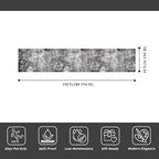 3x15 Ft Long Hallway Runner Rug – Non-Slip Washable Kitchen Floor Rug with Rubber Backing, Modern Low Pile Thin Wide Carpet Runners for Bedroom, Entryway Indoor (Black Grey,3x15)