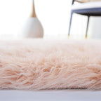 SAFAVIEH Faux Sheep Skin Collection 6' x 9' Light Pink FSS115U Silken Glam 2.35-inch Thick Area Rug