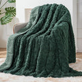 Sherpa Fleece Adult Weighted Blanket Great for Sleep, 20 lbs Dual Sided Soft Fuzzy Heavy Blankets for Couch Bed Sofa, Cozy Warm Fluffy Jacquard Throw for Winter (Green, 60" x 80", 20 Pounds)