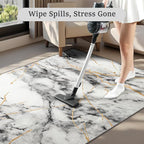 CRYPTOLITE Abstract Area Rug Washable Rug with Non-Slip Backing Low Pile Area Rugs for Living Room,Bedroom,Dining Room,4x6, Gold&Grey