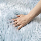 Ashler faux fur rug, Fluffy Shaggy Area Rug Ultra Soft 5 x 7 Feet Rectangle Fur Rug Frosted Bottom Spring Green Fuzzy Rug Machine Washable Shag Rug, Nursery Decor Throw Rugs for Bedroom, Living Room