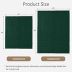 Knitted Throw Blanket 60"X80", Dark Green Knit Throws for Bed, Super Soft Boho Chevron Blankets for Couch Sofa Chair Room Decor, Textured Decorative Farmhouse Cozy Lightweight