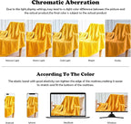 NEWCOSPLAY Super Soft Queen Blanket Yellow Premium Silky Flannel Fleece 3D Waffle Checkered Lightweight Bed Blanket All Season Use (Mustard Yellow, Queen(90"x90"))