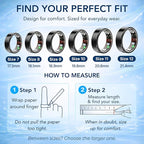 Smart Ring Health & Fitness Tracker for Men & Women – Sleep, Heart Rate & SpO₂ Monitoring, Stress & Activity Tracking, Women’s Health Support, 180+ Sports Modes, IP68 Waterproof, No Subscription Fee