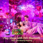 Galaxy Projector for Bedroom,15-Color Galaxy Light Projector Star Projector for Kids Night Light Projector Night Light for Kids,Remote 15 White Noise Sound Machine Ceiling Star Lights for Bedroom Gift