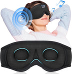 LC-dolida Sleep Mask Bluetooth Headphones Weighted Sleeping Mask 3D Eye Mask Pressure Relief Night Sleep Eye Mask Music Sleeping Headphones for Side Sleepers Meditation Gifts for Men Women
