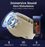 Luxury Bluetooth 5.4 Sleep Mask for Adults - Ice Fiber Cooling & HD Sound, 100% Light Blocking Adjustable Eye Cover for Travel & Side Sleepers - Soft Sleep Headphones with 10H Playtime