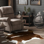 HOMORE Cowhide Rug, Cute Cow Print Rug for Living Room Faux Cow Hide Animal Print Carpet for Bedroom Office Table, 3.6 x 2.3 Feet, Khaki Brown