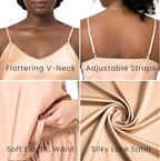 Women’s Satin Cami and Shorts Pajama Set – Silky Soft Lightweight Sleepwear with Adjustable Straps