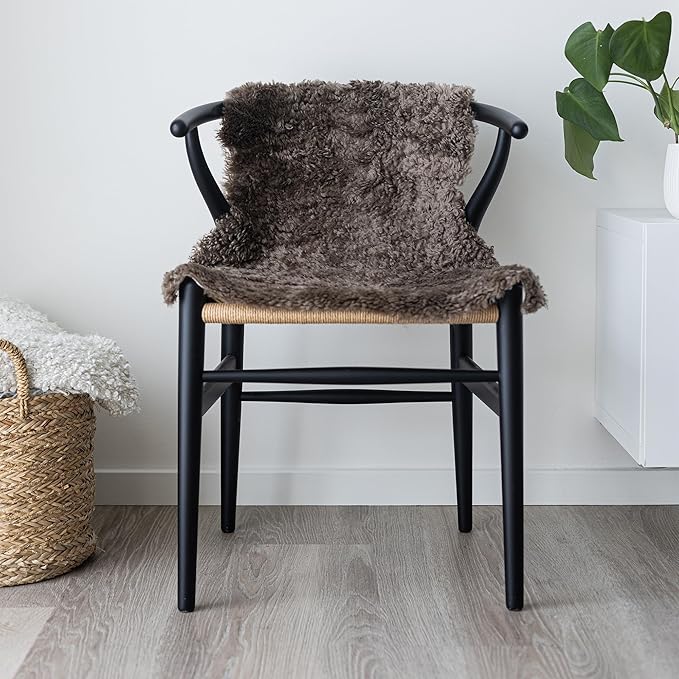 Nordic Sheep Real Sheepskin Rug Short Hair 2x3 ft | Bedside Rugs for bedrooms, Sofa, Chair or Dining Table | Each Sheepskin is Unique and Created by Nature | Small Fluffy Rug in Light Brown