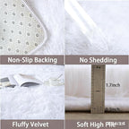 10x14 Area Rug Fluffy Shaggy Ultra Soft Faux Fur Non-Slip Machine Washable Carpet for Bedroom, Living Room, Nursery & Dorm Cozy Home Decor
