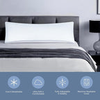 OSBED Cooling Adjustable Shredded Memory Foam Body Pillow - Temperature-Regulating for All Sleepers with Dual Airflow Ventilation(CertiPUR-US & Hypoallergenic & Machine Washable)