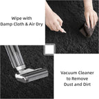 Litanika 5x8 Shag Area Rug for Living Room Bedroom, Black High Pile Ultra Soft Plush Shaggy Furry Bedside Playroom Dorm Carpet, Non-Slip, Non-Shedding Modern Indoor Floor Rug