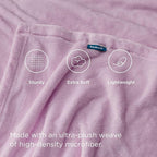 Bedsure GentleSoft Fleece Throw XL Blanket Light Purple - 300GSM Soft Lightweight Plush Cozy Blankets for Bed, Sofa, Couch, Travel, Camping, 50x70 inches