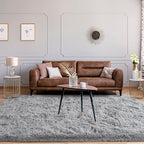 Jelymark Super Soft Shaggy Rug for Bedroom, 4x5.9 Feet Fluffy Carpet for Living Room, Fuzzy Indoor Plush Area Rug for Home Decor, Furry Floor Rugs for Dorm, Kids Nursery Rug for Girls, Grey