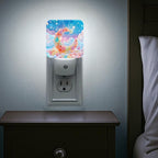 Crescent Moon Night Lights Plug Into Wall, Fanciful Playful Stars Clouds N/a Pastel Peach Led Night Lights Plug Into Wall Outlet for Bathroom Hallway Stairs Decor 2pcs