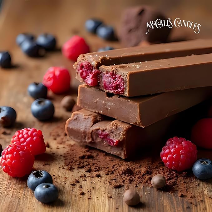 McCall’s Candles | Chocolate & Berries | Scented Wax Melt | Raspberries & Velvety White Chocolate | 6-Piece Break-Apart Bar | 12–24 Hours Per Wedge | Poured in the USA | 5.5 oz