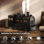 Diffuserlove Train Diffuser 300ML Essential Oil Diffuser Cool Mist Humidifier Aroma Diffuser with Night Light for Bedroom Desk Black