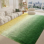 Yellow Green Area Rugs 4x6 Feet Rug for Bedroom Living Room, Cute Indoor Gradient Carpets, Plush Soft Rug for Kids Room, Fluffy Rugs for Girls Boys Nursery Room Home Decor