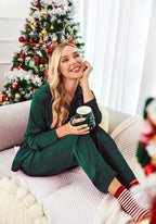 Ekouaer Women Satin Silk Pajamas Classic Long Sleeve Button Down Pjs Set Soft Loungewear
