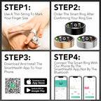 Smart Health Ring for Women Men Fitness Tracker with Heart Rate, Blood Oxygen, Blood Pressure, Sleep Monitoring, Step Counting, IP68 Waterproof for iOS and Android, No APP Fee, Gold 12