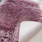 EasyJoy Ultra Soft Fluffy Shaggy Area Rug Faux Fur Rug Chair Cover Seat Pad Fuzzy Area Rug for Bedroom Floor Sofa Living Room (2 x 4 ft Rectangle, Light Purple)