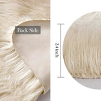 MIULEE Luxury Super Soft Fluffy Area Rug Faux Fur Sheepskin Rug Decorative Plush Shaggy Carpet for Bedside Sofa Floor Nursery 2 x 6 Feet, Beige