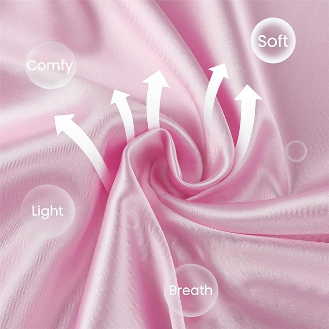 Kihnop Women's Satin Robe Silk Robe Lace Bridal Robes for Bride Bridesmaid Robes Silky Bathrobe Getting Ready Sleepwear