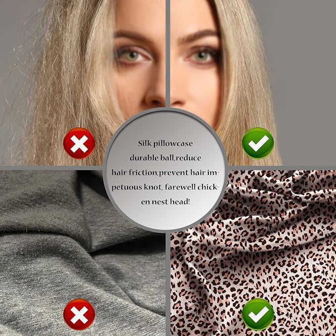 Mulberry Silk Pillowcase for Hair and Skin King Size Leopard Print Silk Pillow Cases with Zipper Soft Breathable Smooth Cooling Silk Pillow Covers for Sleeping (Taupe Leopard, 20"X 36",1Pcs)