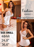 Avidlove Women Lingerie V Neck Sexy Nightwear Satin Sleepwear Lace Chemise Mini Babydoll Nightgown