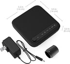 Pure Enrichment Wave Premium Sleep Sound Machine with USB Charger - Seamless Looping with 6 Soothing All-Natural Sounds, & Auto-Off Timer - Easily Portable for Travel (Black) Patented Design