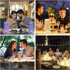 IMQSQIK Crystal Table Lamp,RGB Rose Diamond Touch Lamps (2PACK) Color Changing Night Light for Bedroom/Living Room/Party Dinner Decor Creative Lights Housewarming (Remote & Touch
