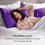 Bedsure Polyester Pillowcases, Polyester Pillow Cases Queen Size Set of 2, Purple Pillow Case for Sleeping Women with Envelope Closure, Gifts for Women Men, 20x30 Inches, 2pcs