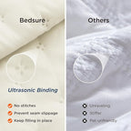 Bedsure Quilts Queen Size - Cream Bedspread Queen Size & Lightweight Comforter, Modern Cottage Coverlet with Clover Pattern, Ultra Soft All-Season Bedding, 90 x 96 Inches | Stitch-Free Quilting, Ultra Soft, Lightweight, Machine Washable, Pet-Friendly
