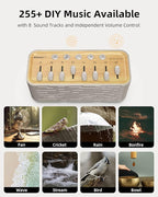 EZVALO White Noise Sleep Sound Machine, 255+ Mixer Options with Portable Speaker, Night Light, Sleep Timer, Breath Therapy, White Noise Machine for Adults Sleeping Meditation with Light