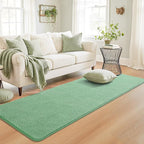 Keeko 2x6 Sage Green Area Rugs for Bedroom, Soft Modern Living Room Rug Indoor Non Slip Low Pile Washable Rug Memory Foam Carpets Throw Rugs for Kids Nursery Classroom Dorm Room Decorr