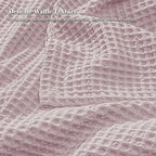 PHF Ultra Soft Waffle Weave Throw Blanket 50"x 60"- Washed Lightweight Breathable Cozy Woven Blanket for Bed - Aesthetic Decor for Couch Bedding Sofa Home Car - Lavender